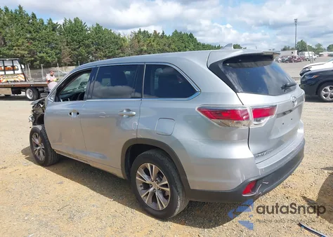 2015 Toyota Highlander Le Plus V6 из США, поврежденный, VIN 5TDZKRFHXFS102852